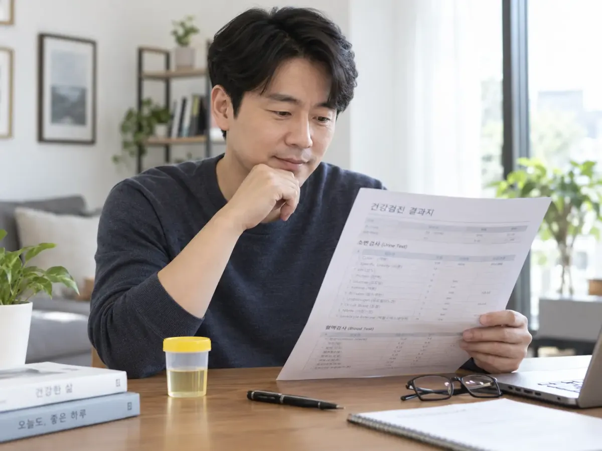 소변에 거품이 많으면 단백뇨일까 — 요단백 ±, 1+ 보는 법