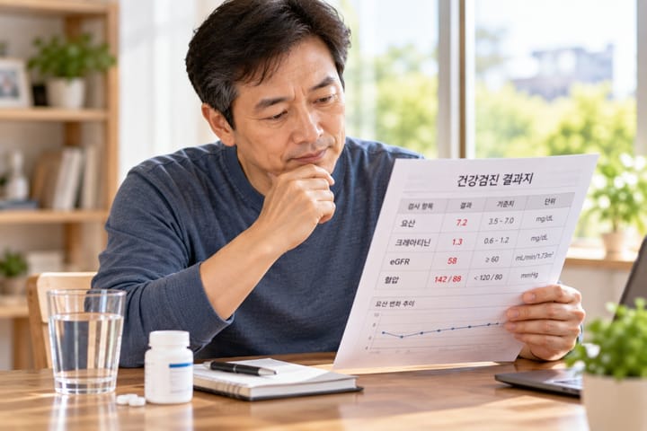 요산이 높으면 콩팥도 위험할까 — 요산과 신장·혈압의 관계